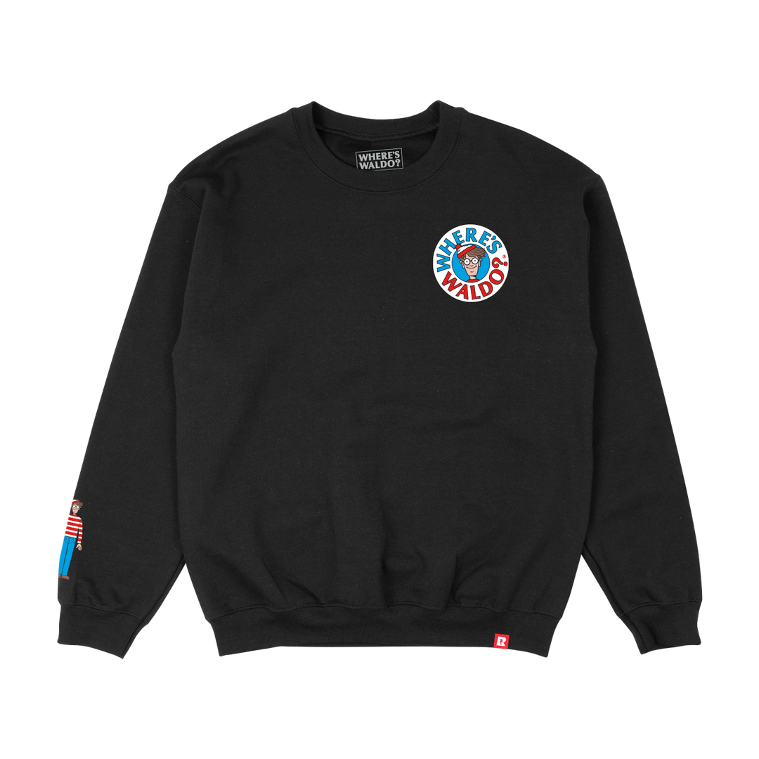 Where's Waldo Logo Crewneck - Black
