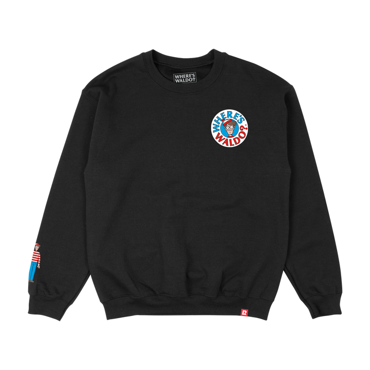 Where's Waldo Logo Crewneck - Black