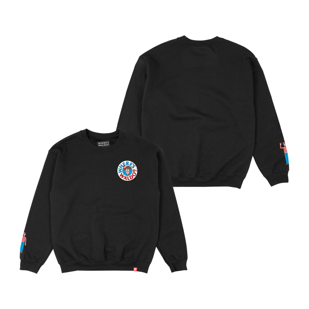 Where's Waldo Logo Crewneck - Black