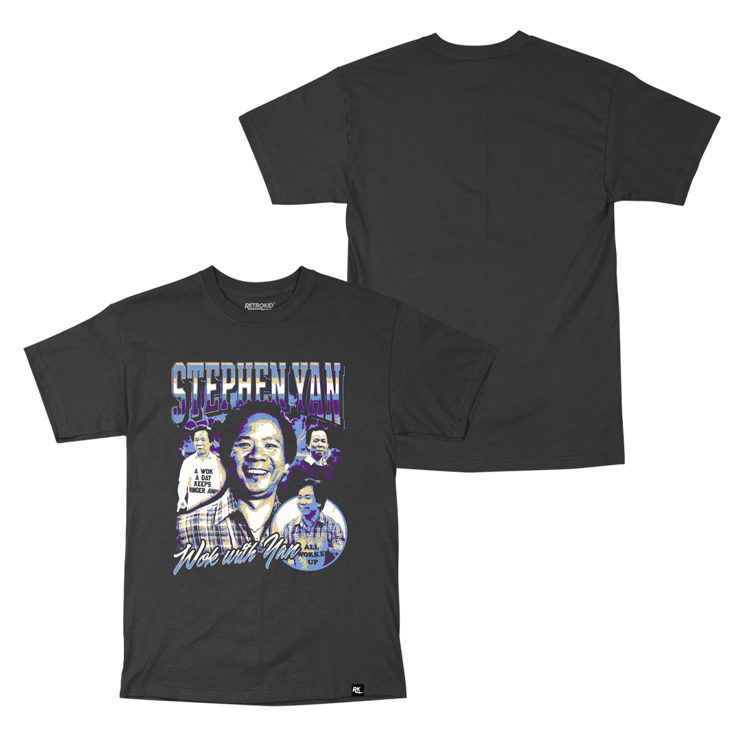 Wok With Yan Stephen Yan Hard Wok Black T-Shirt