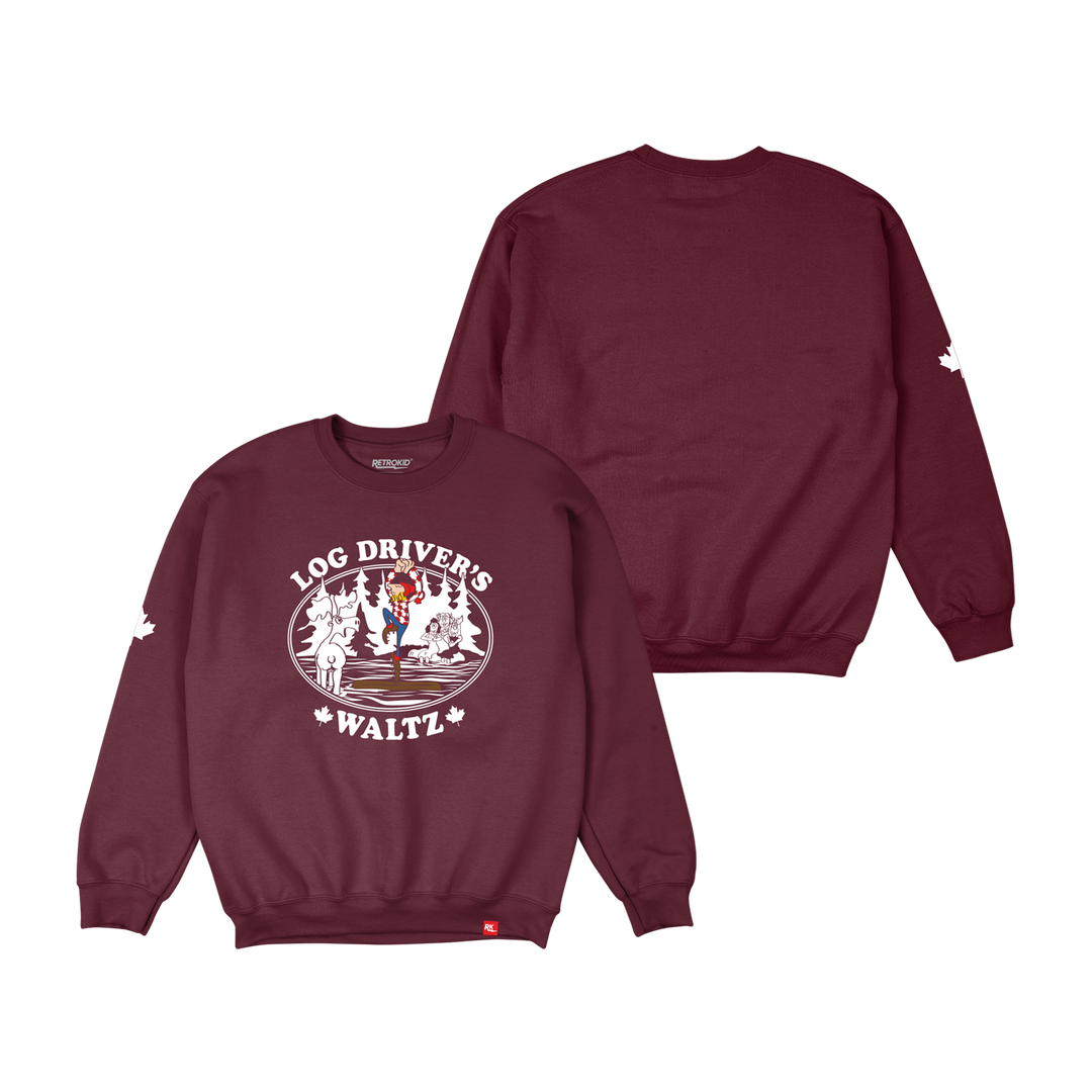 Retrokid_RK_LogDriversWaltz-Driver's-LDWCrewneck-Sweater-Crew-Maroon-Red-Canadian_NFB_Man