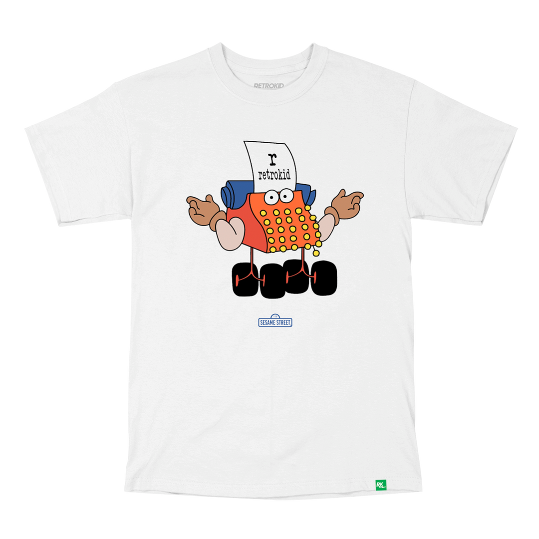 Sesame Street Typewriter Guy T-Shirt - White