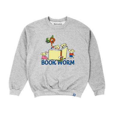 Richard Scarry Bookworm Crewneck - Grey