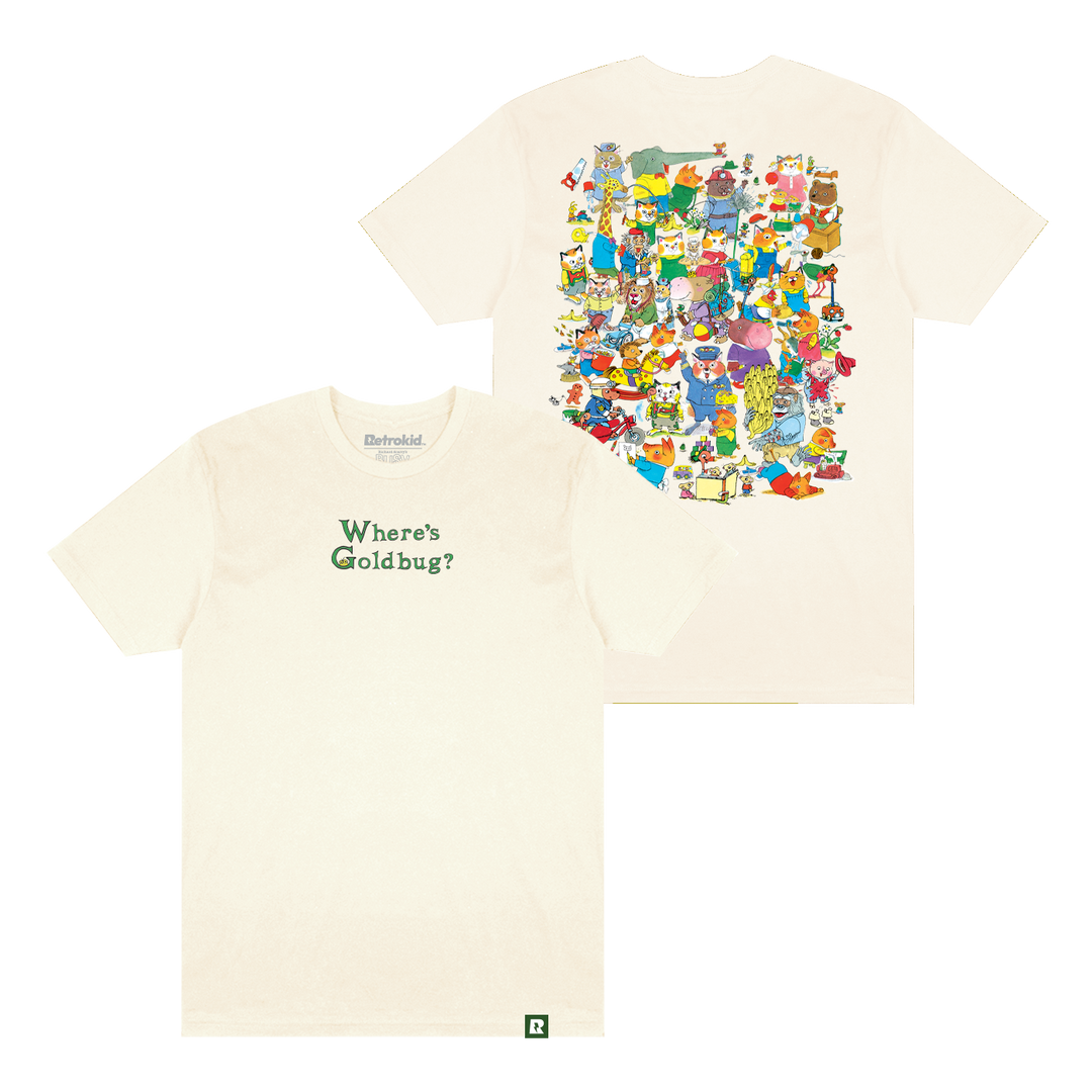 Richard Scarry Where's Goldbug T-shirt - Ivory