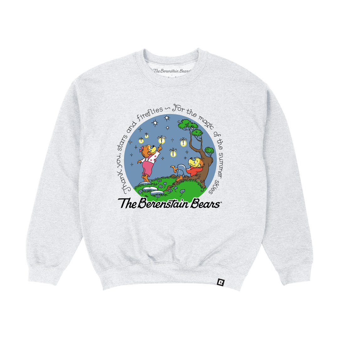Berenstain Bears Summer Skies Crewneck - Heather Grey