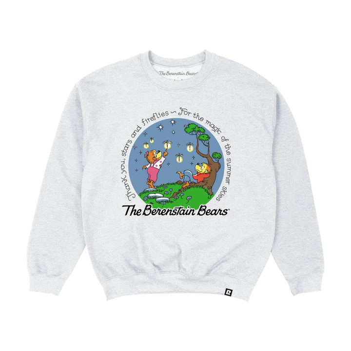 Berenstain Bears Summer Skies Crewneck - Heather Grey