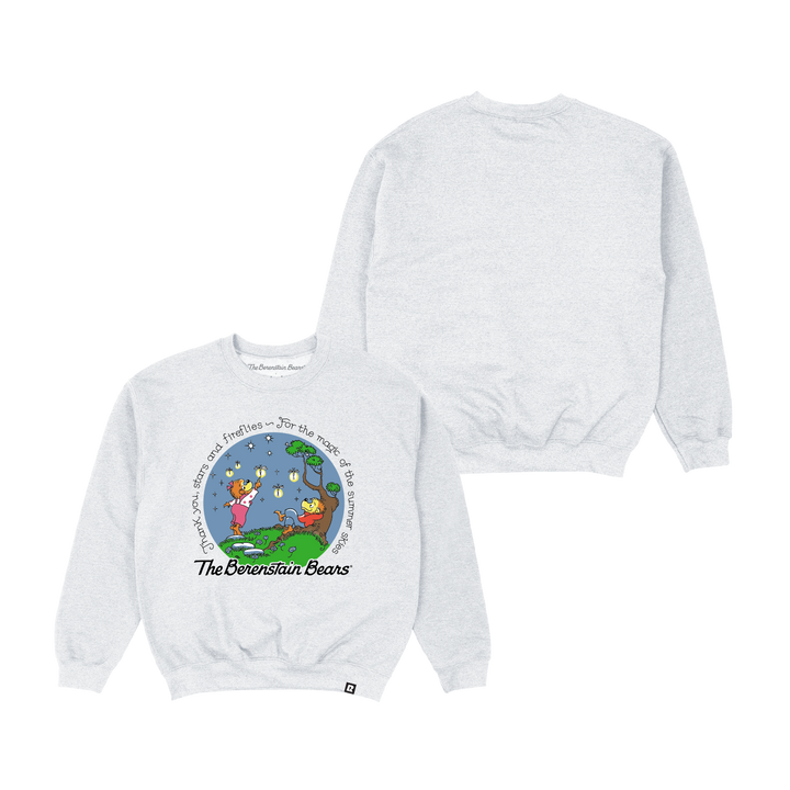 Berenstain Bears Summer Skies Crewneck - Heather Grey