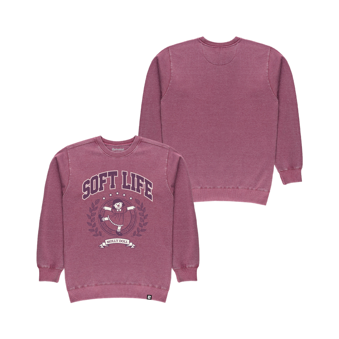 Big Comfy Couch Soft Life Crew - Vintage Berry