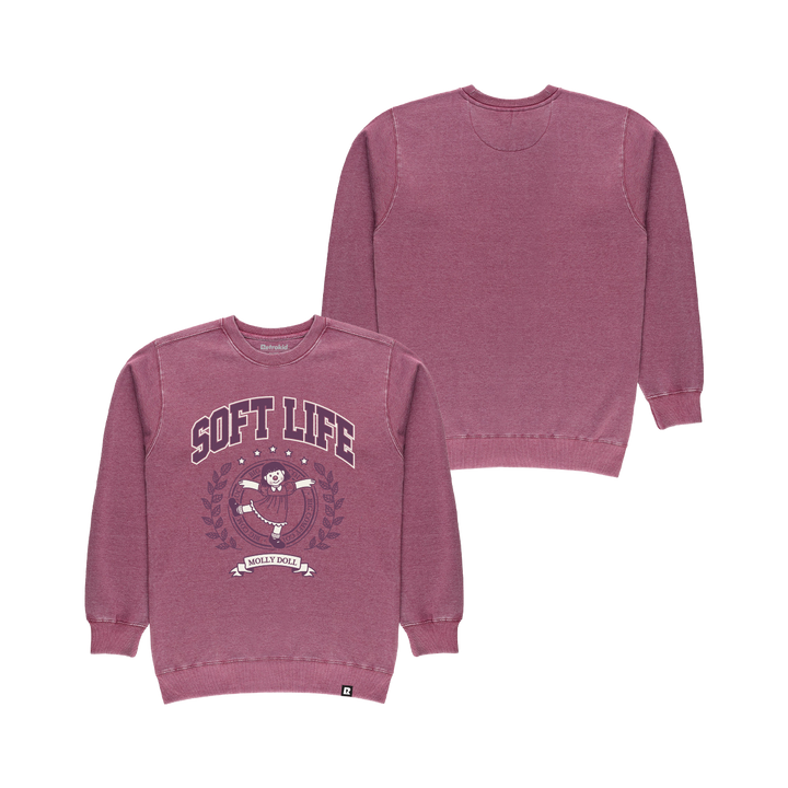 Big Comfy Couch Soft Life Crew - Vintage Berry