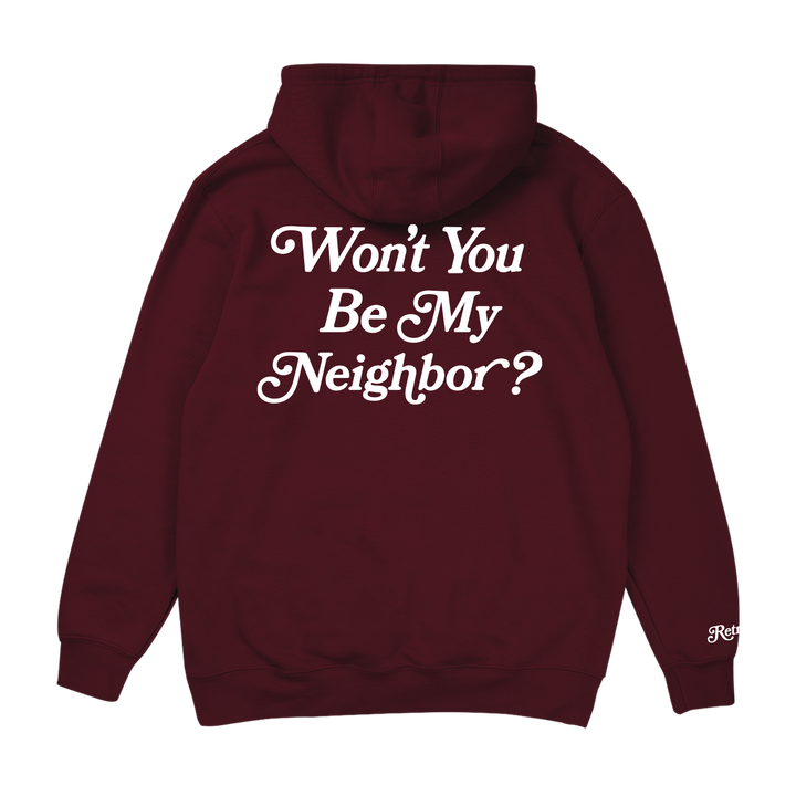 Mister Rogers' Neighborhood Be My Neighbor Hoodie - Burgundy