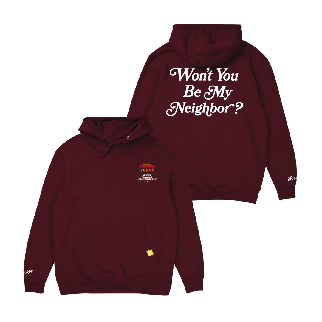 Mister Rogers' Neighborhood Be My Neighbor Hoodie - Burgundy