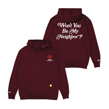 Mister Rogers' Neighborhood Be My Neighbor Hoodie - Burgundy