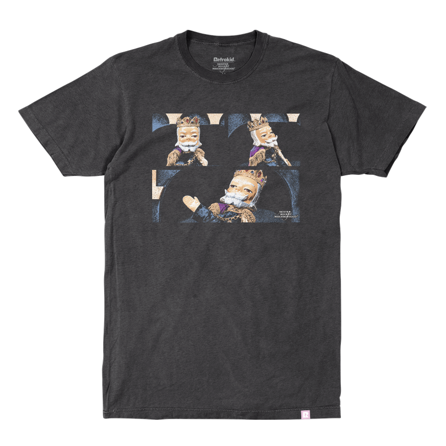 Mister Rogers' Neighborhood King Friday Vintage T-Shirt - Black