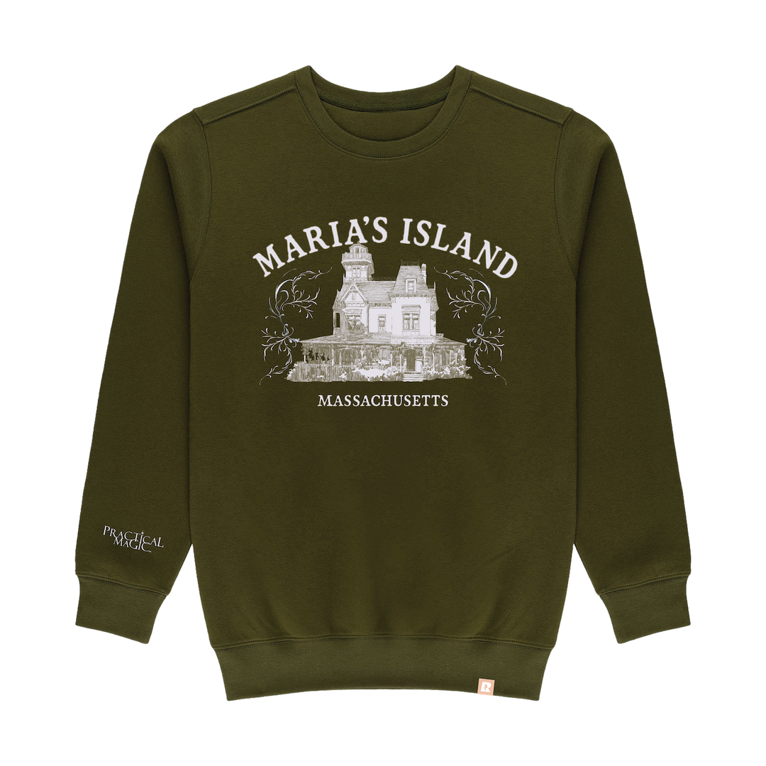 Practical Magic Maria's Island Crewneck - Olive