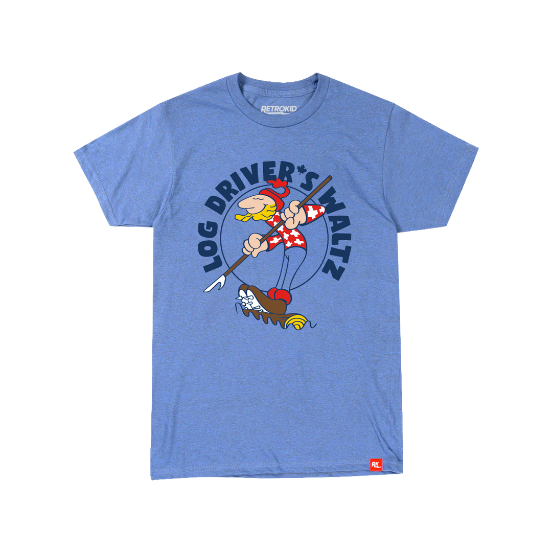 Retrokid_RK_LogDriversWaltz-Driver's-LDW-Blue-Canadian_NFB_Man_ T-Shirt Tee-Heather Royal