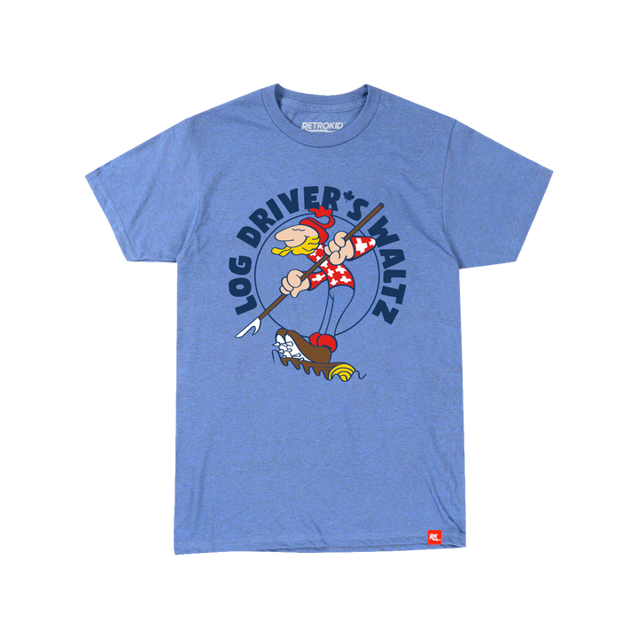 Retrokid_RK_LogDriversWaltz-Driver's-LDW-Blue-Canadian_NFB_Man_ T-Shirt Tee-Heather Royal