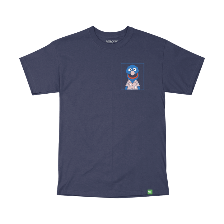 Sesame Street Back To The Street Grover Life Navy T-Shirt