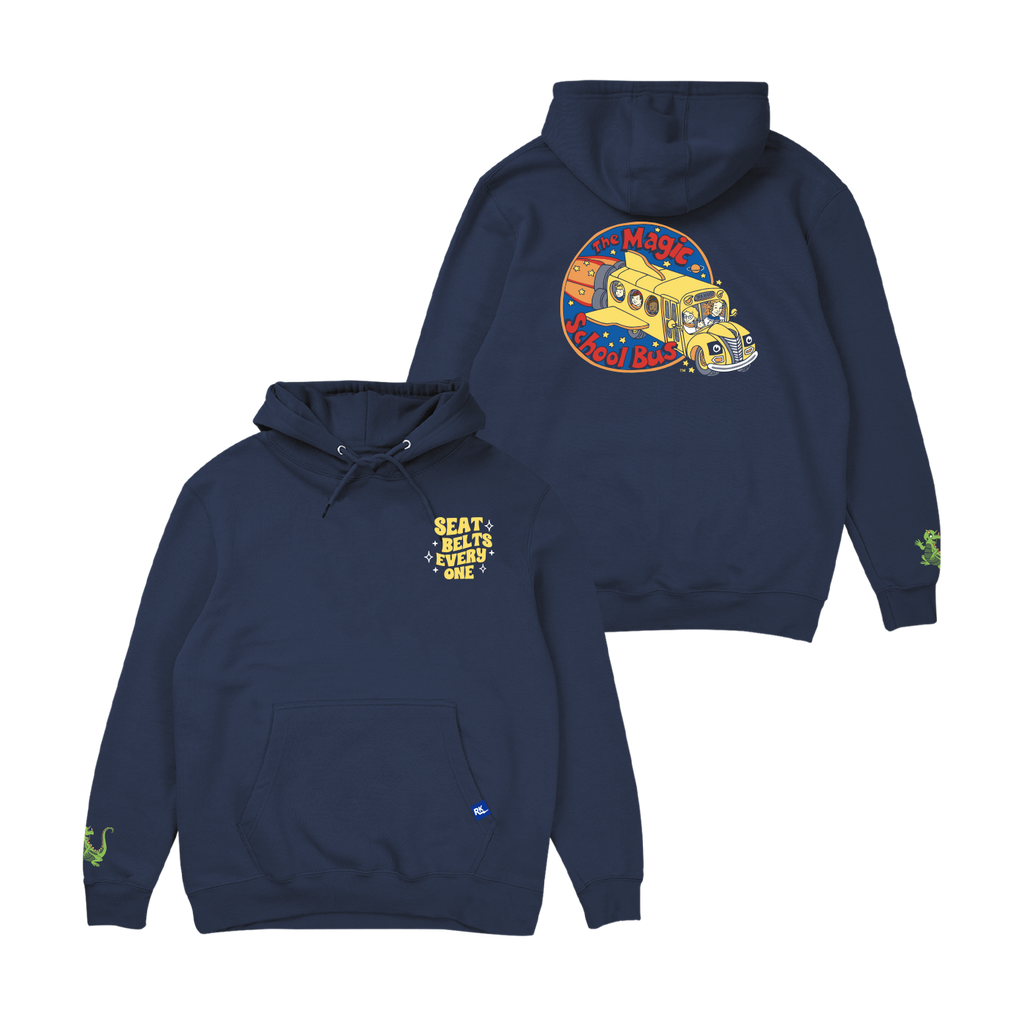 Magic School Bus Seatbelts Everyone Hoodie - Navy