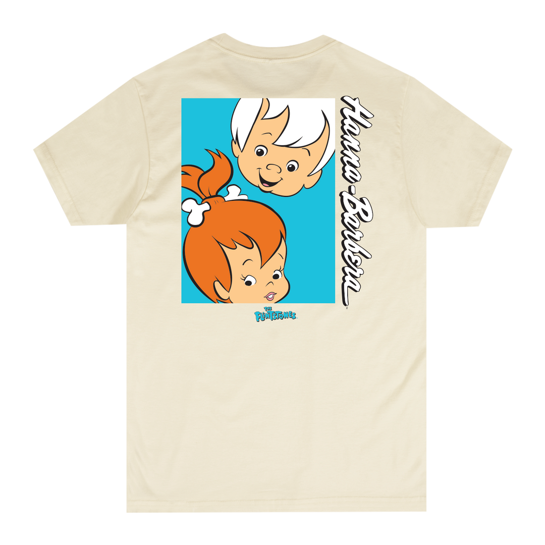 Flintstones Pebbles Bamm Bamm Rubble IvoryT-Shirt Hanna-Barbera Cartoon Mischief 