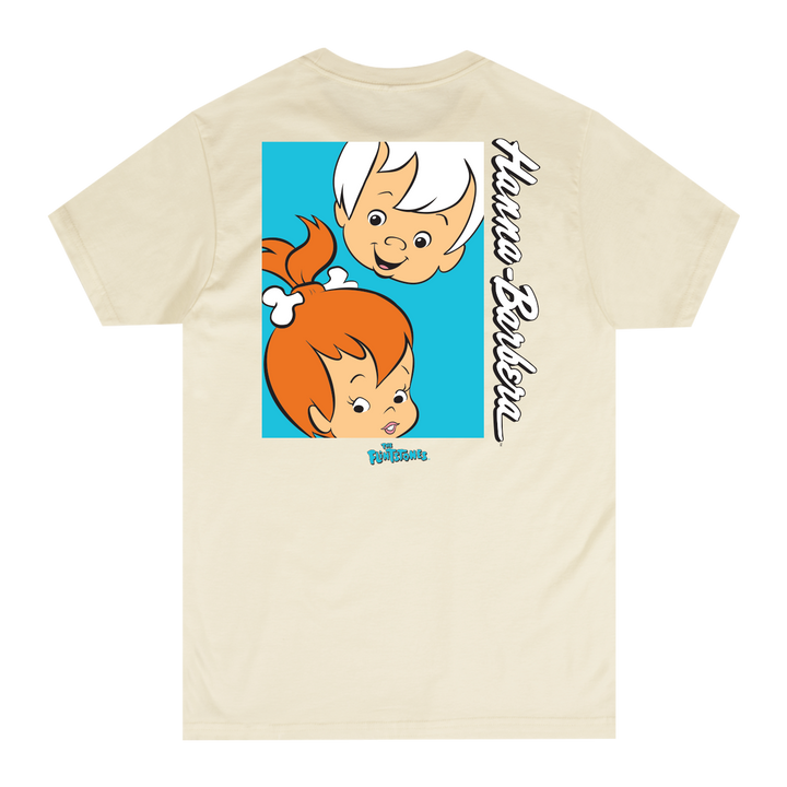 Flintstones Pebbles Bamm Bamm Rubble IvoryT-Shirt Hanna-Barbera Cartoon Mischief 