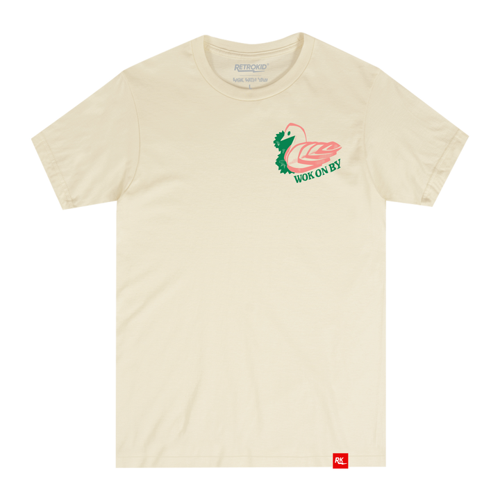 Wok With Yan Stephen Yan Wok On By Fruit Carving Swan Ivory T-Shirt