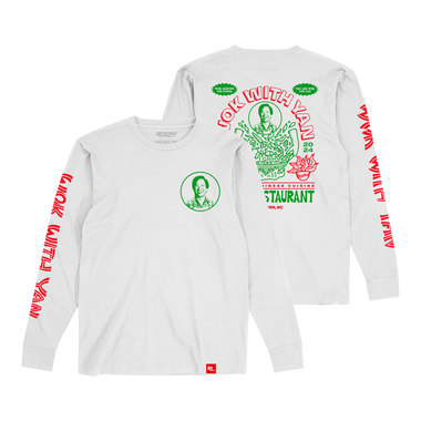 Wok With Yan Stephen Yan Restaurant Long Sleeve T-Shirt White boringfriends Yan's Restaurant