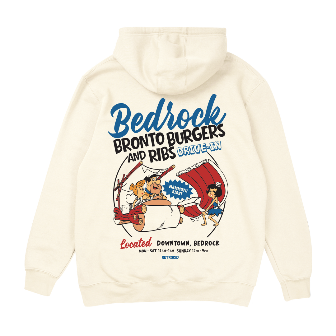 Flintstones Bronto Burgers Hoodie - Bone