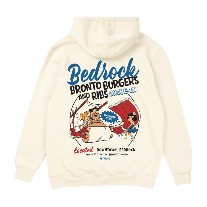 Flintstones Bronto Burgers Hoodie - Bone