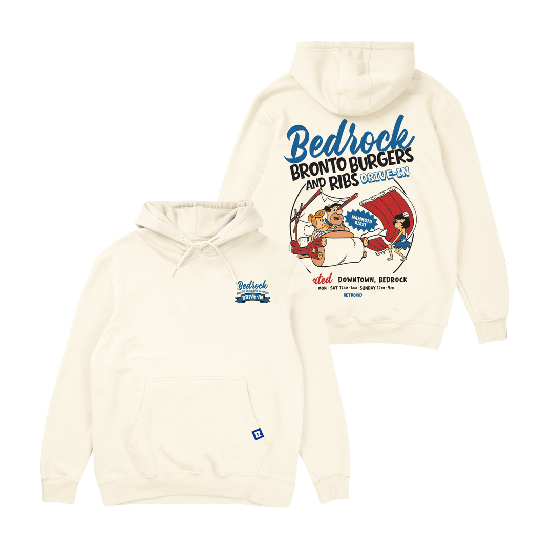 Flintstones Bronto Burgers Hoodie - Bone