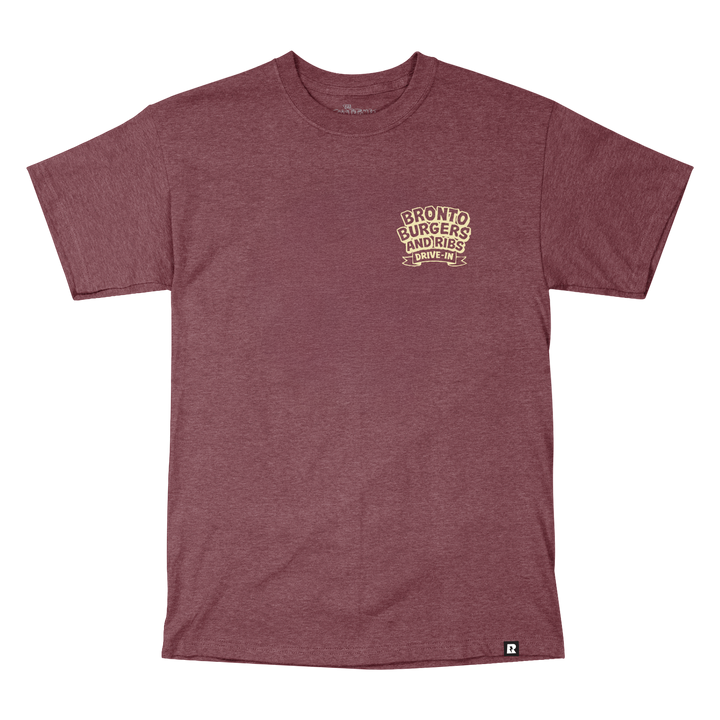 Flintstones Bronto Burgers T-Shirt - Heather Burgundy