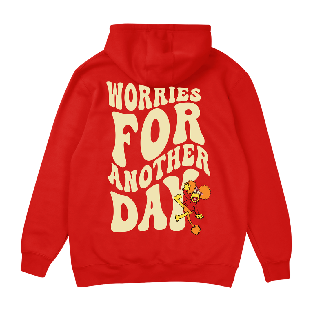 Fraggle Rock Worries For Another Day Hoodie - Red