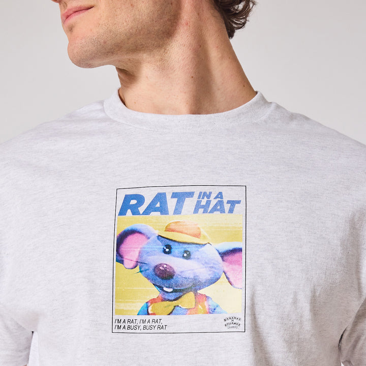 Bananas in Pyjamas Rat in a Hat T-Shirt - Ash Grey