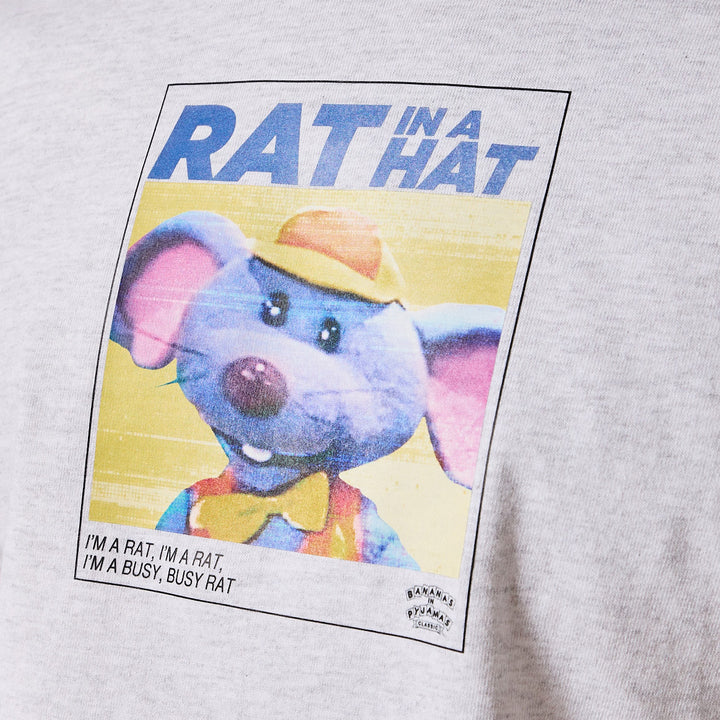 Bananas in Pyjamas Rat in a Hat T-Shirt - Ash Grey