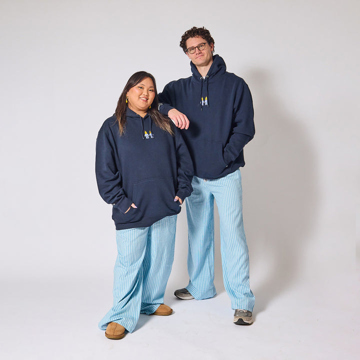 Bananas In Pyjamas Embroidered Hoodie - Navy