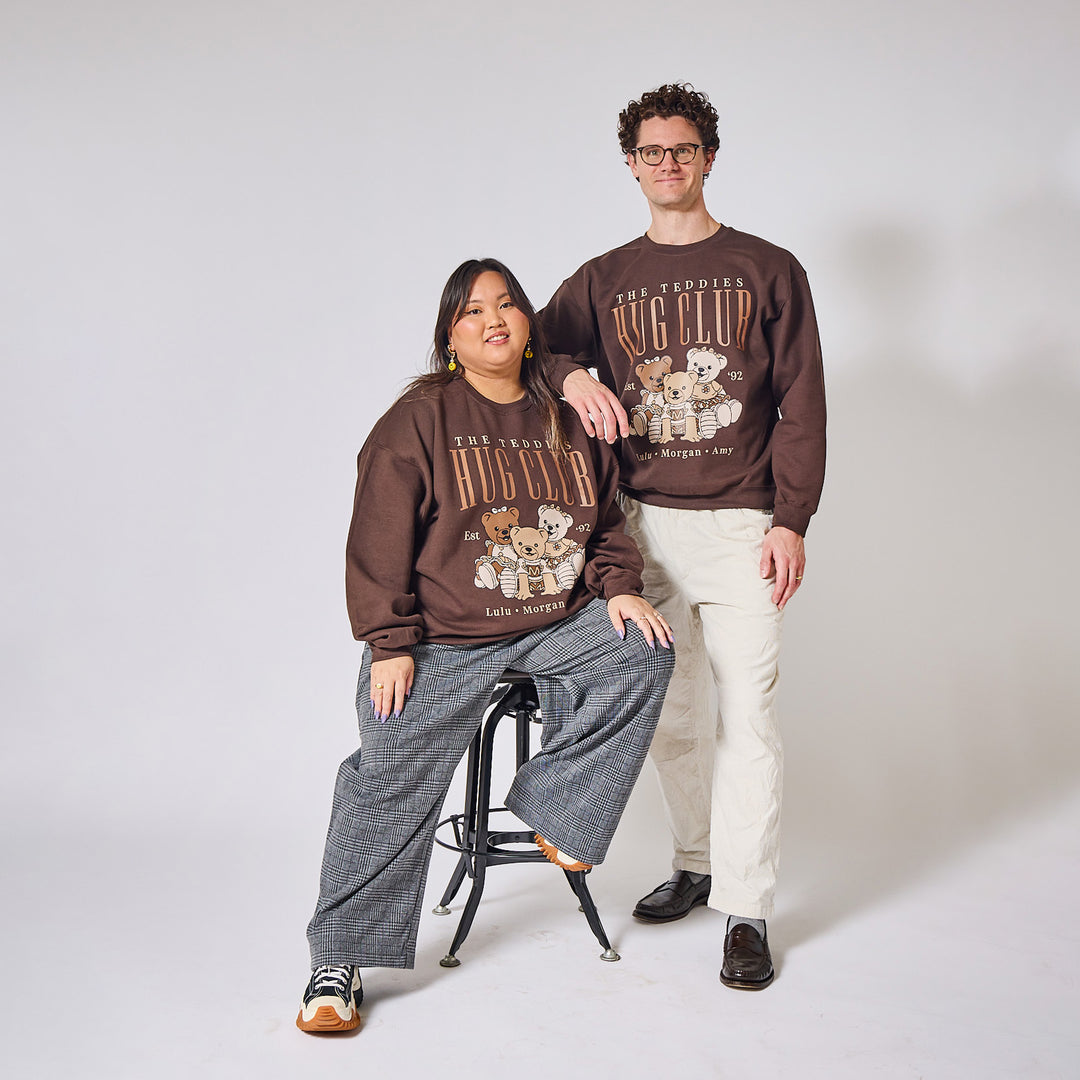 Bananas in Pyjamas Teddies Crewneck - Chocolate