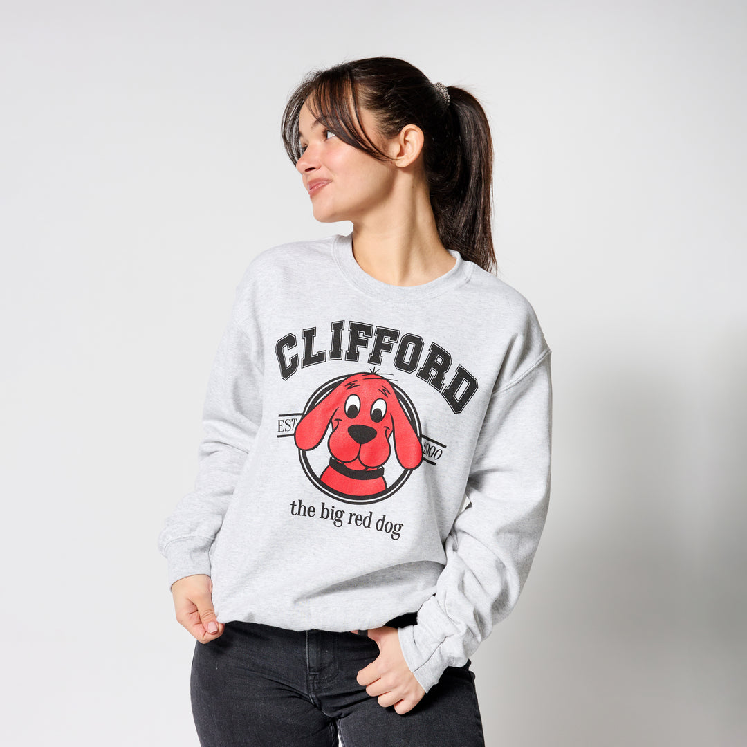 Clifford The Big Red Dog Classic Crewneck - Grey