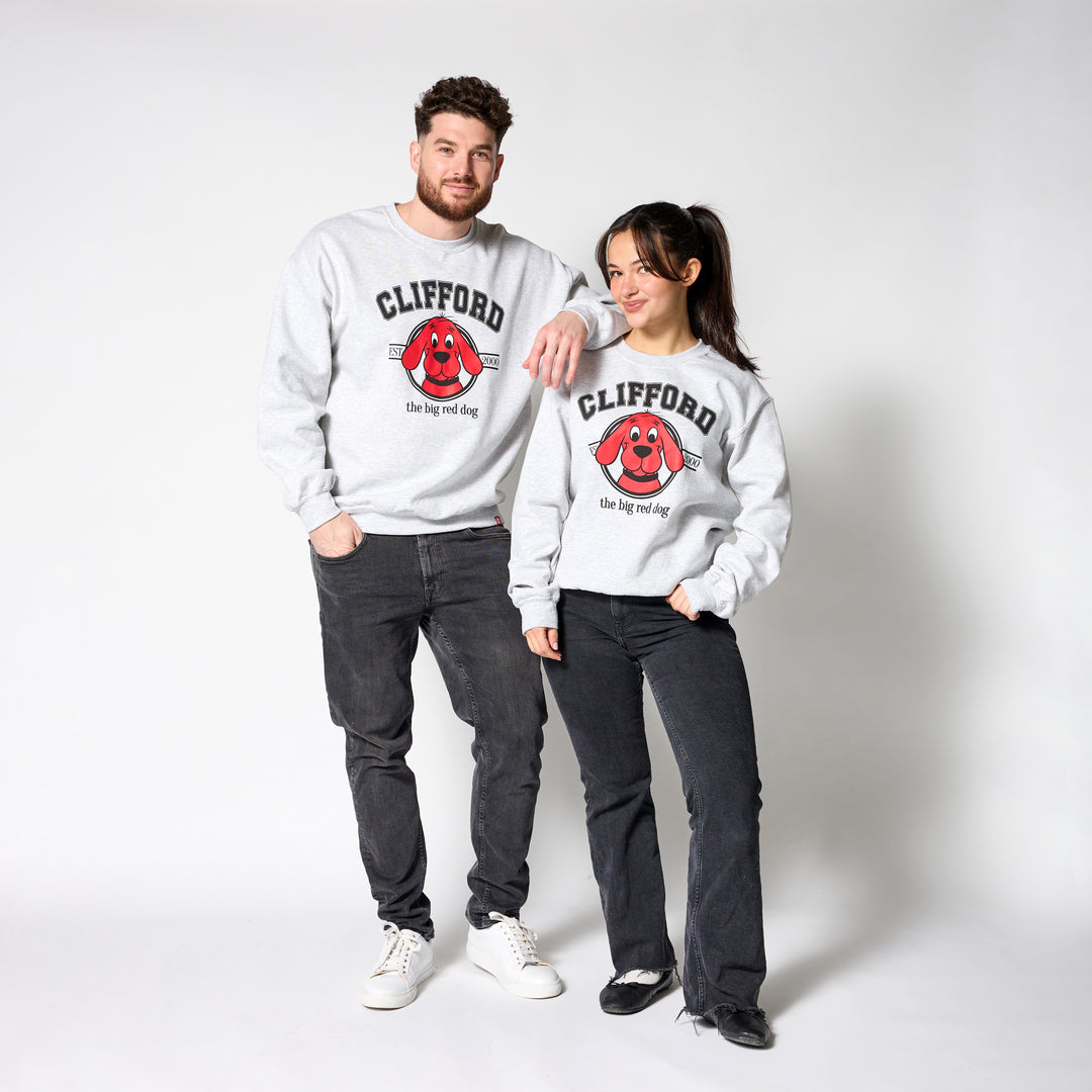 Clifford The Big Red Dog Classic Crewneck - Grey