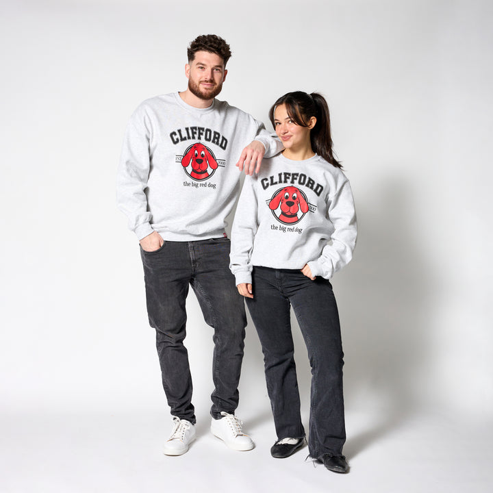 Clifford The Big Red Dog Classic Crewneck - Grey