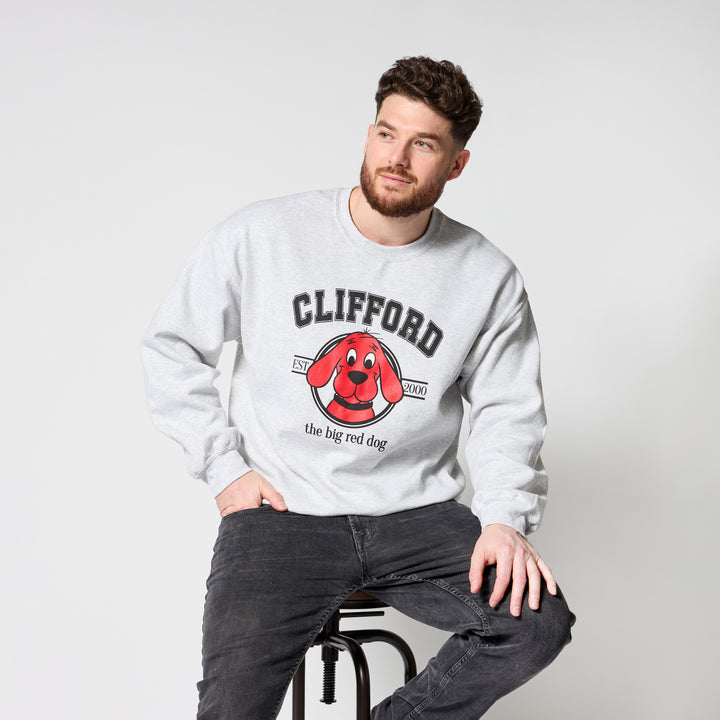 Clifford The Big Red Dog Classic Crewneck - Grey