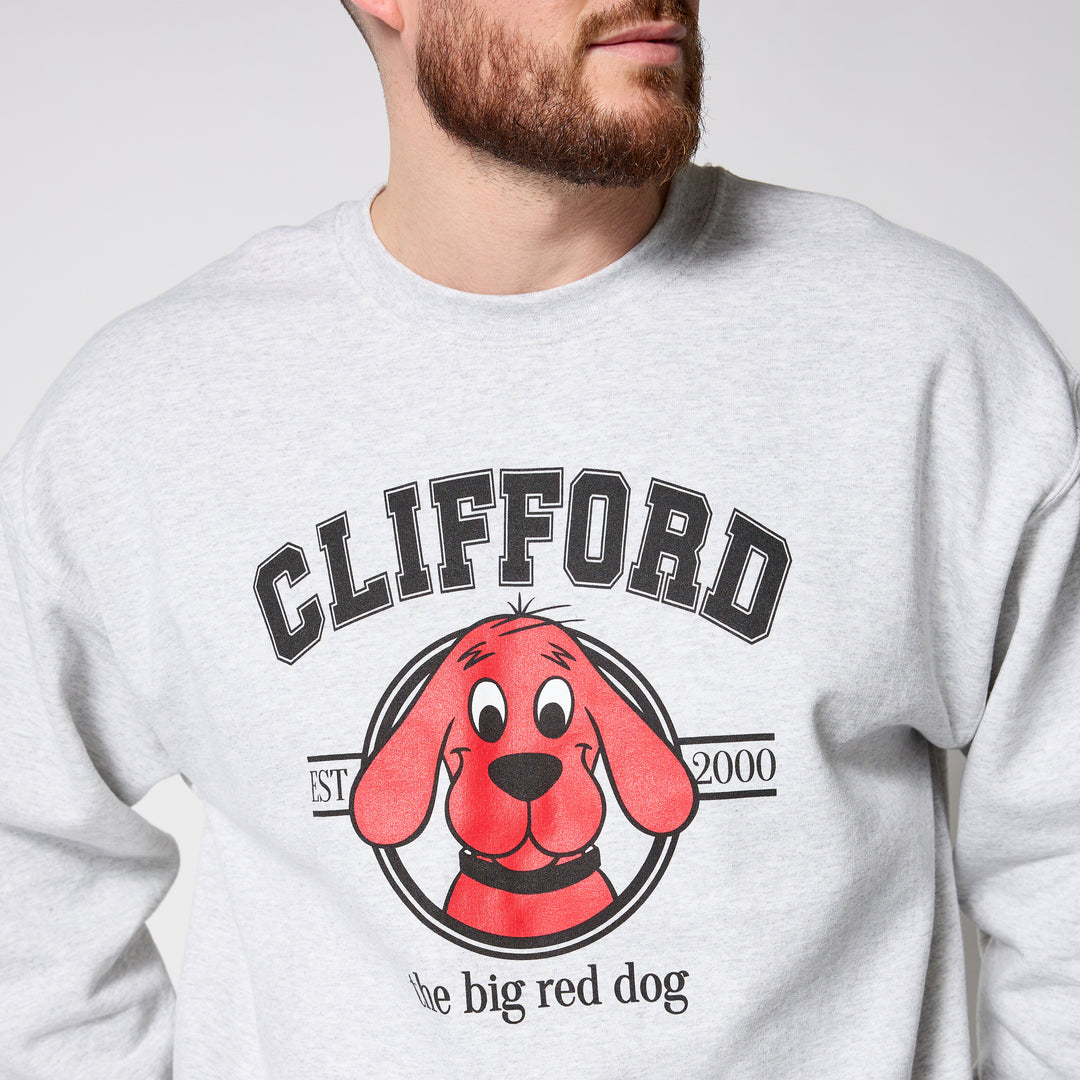 Clifford The Big Red Dog Classic Crewneck - Grey