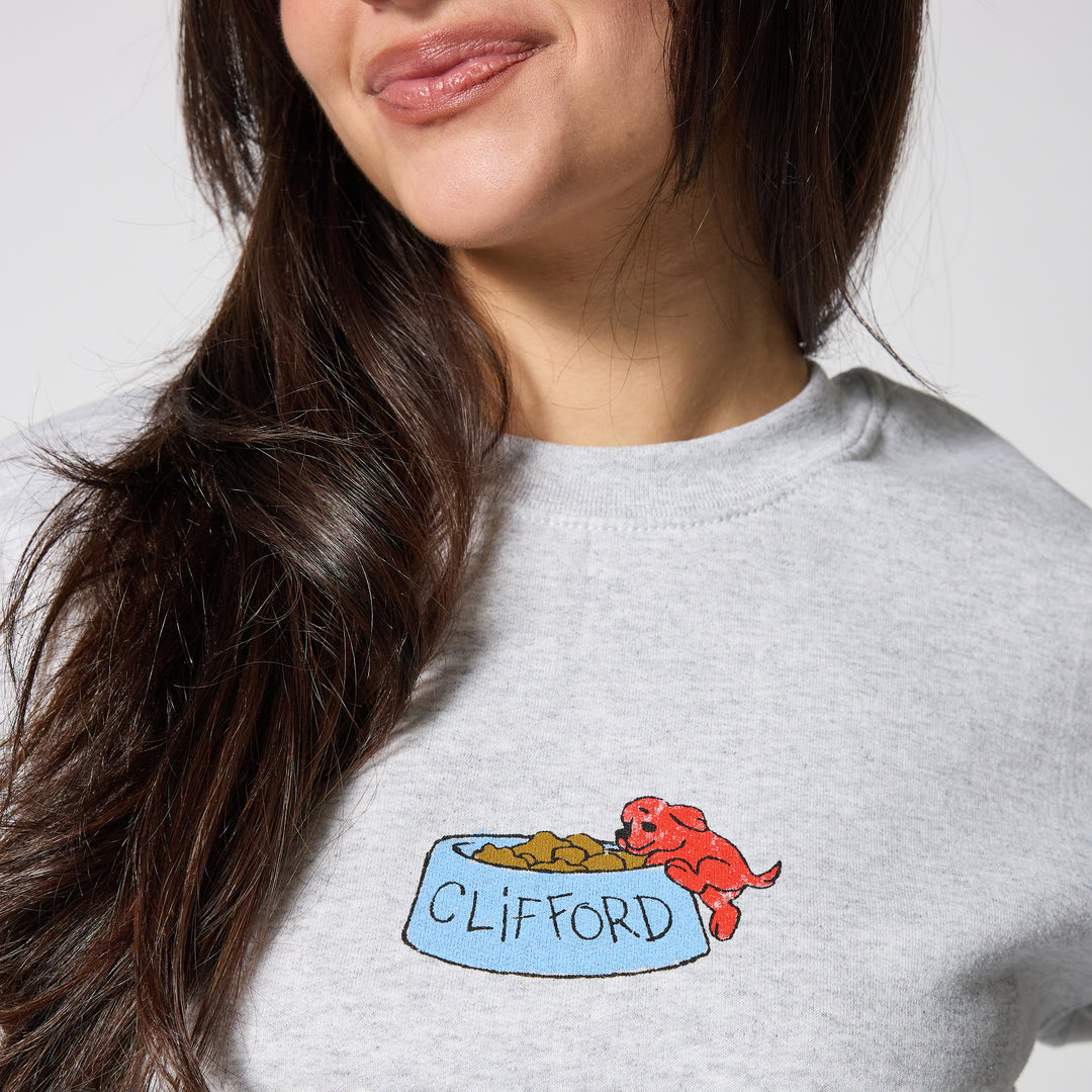 Clifford The Big Red Dog Puppy Crewneck - Ash Grey