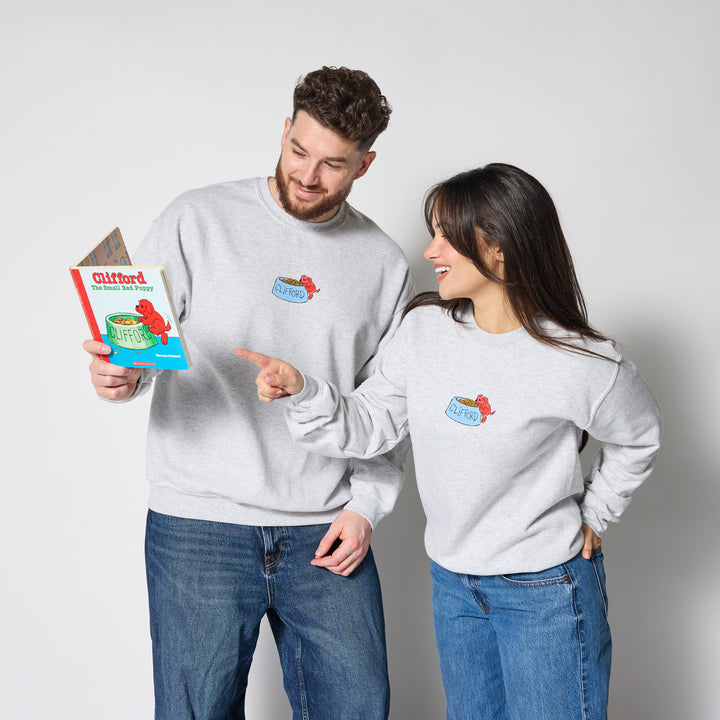 Clifford The Big Red Dog Puppy Crewneck - Ash Grey