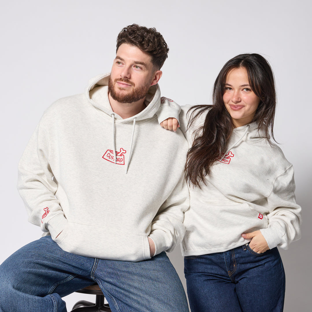 Clifford The Big Red Dog Hoodie - Oatmeal Heather