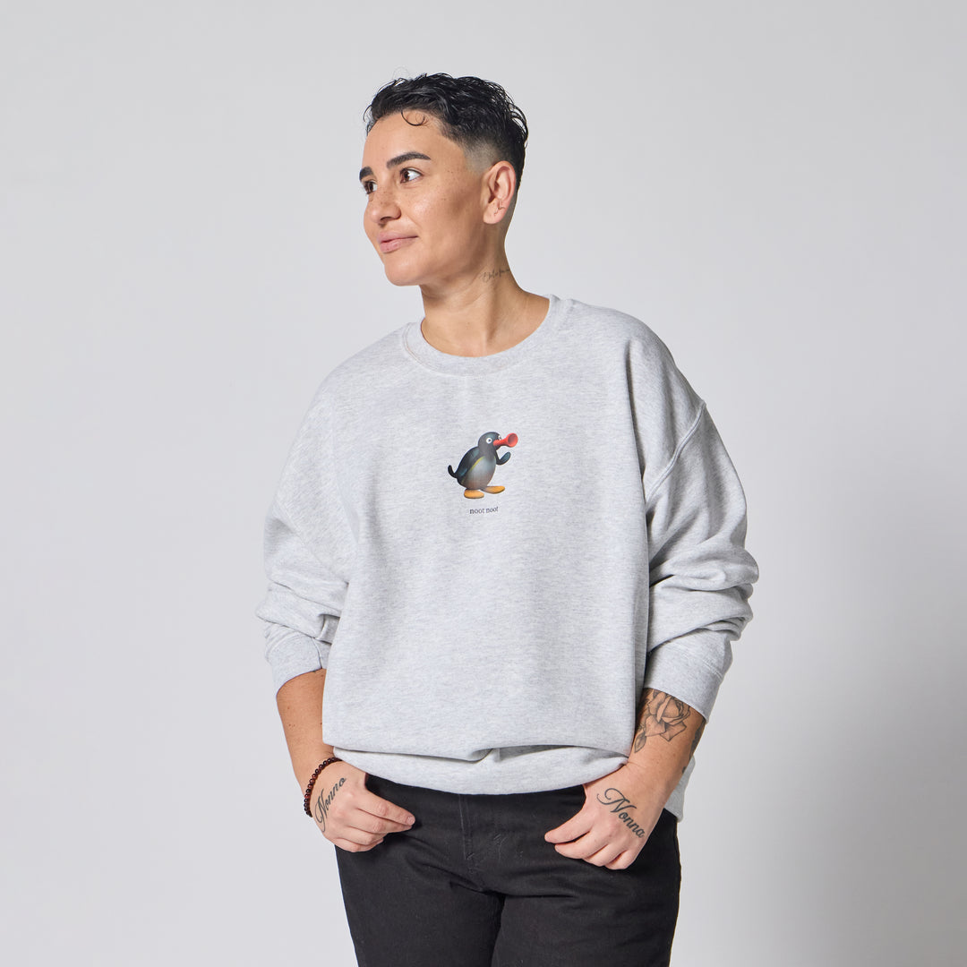 Pingu Noot Noot Crewneck - Grey