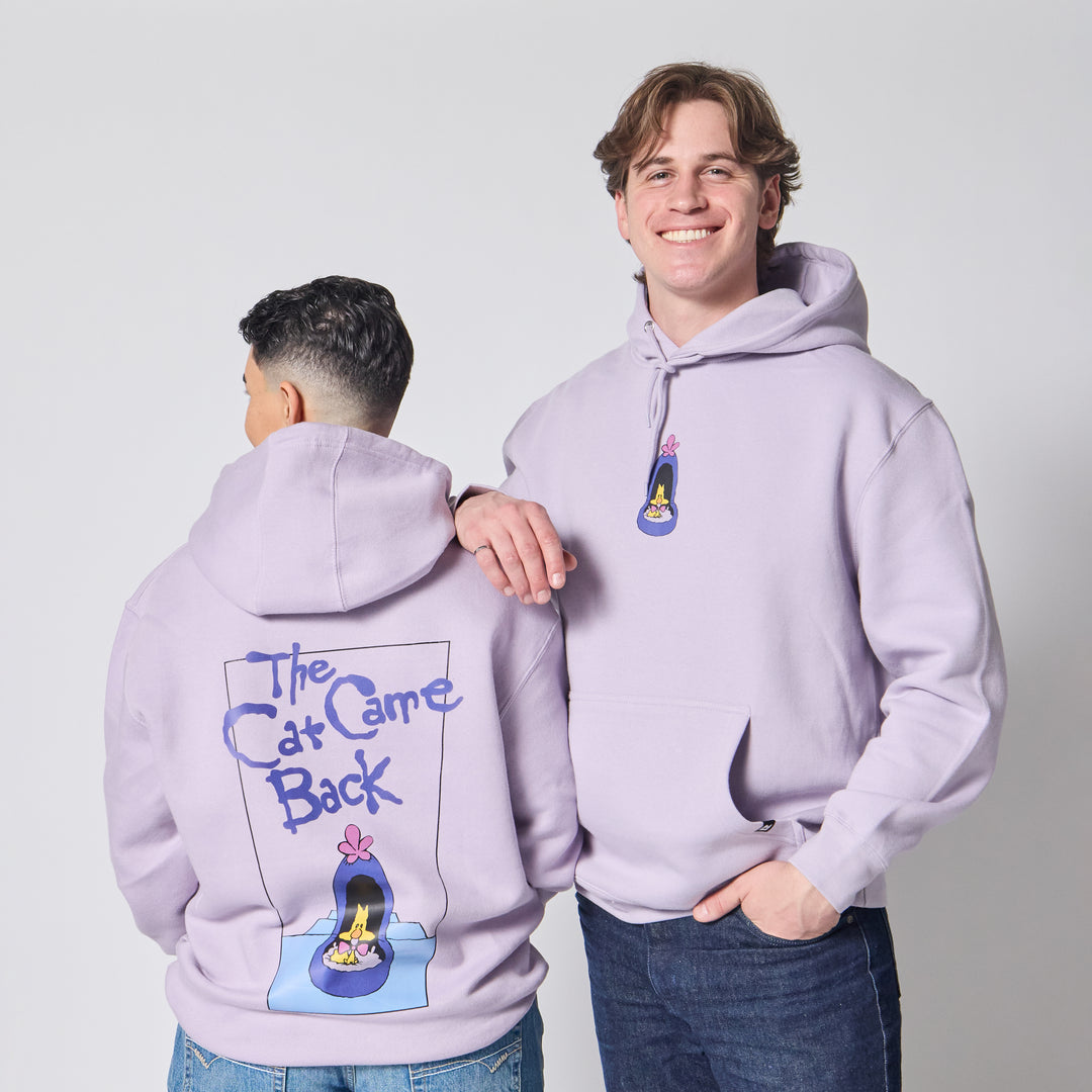 The Cat Came Back Hoodie - Lilac