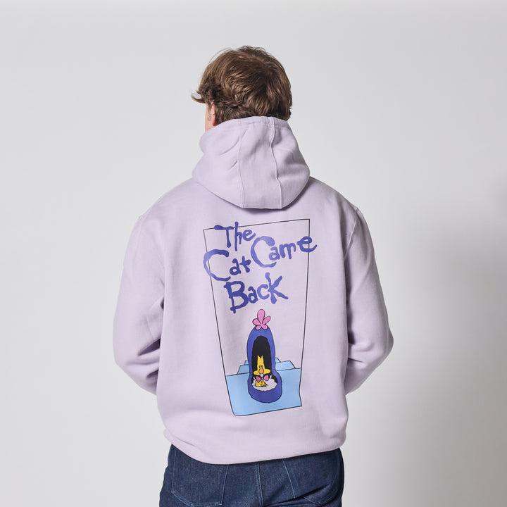 The Cat Came Back Hoodie - Lilac