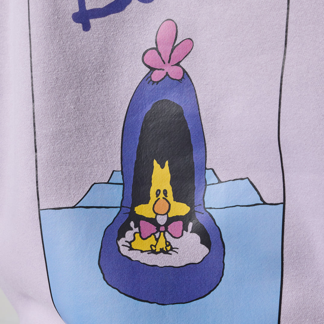 The Cat Came Back Hoodie - Lilac