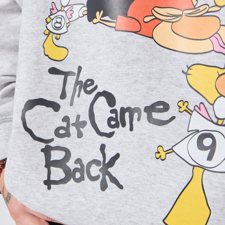 The Cat Came Back Crewneck - Ash Grey