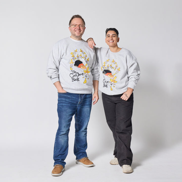 The Cat Came Back Crewneck - Ash Grey