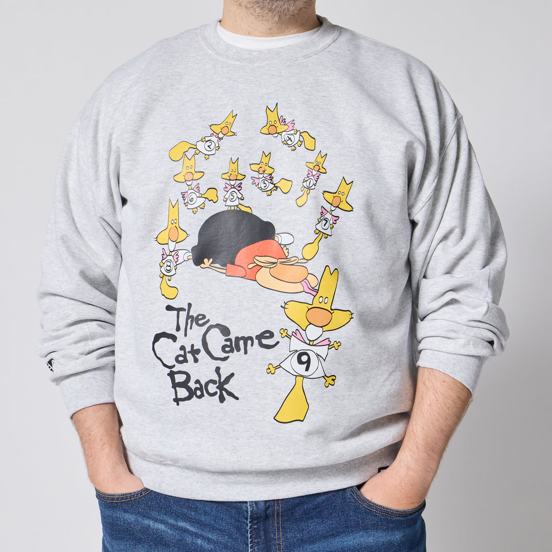 The Cat Came Back Crewneck - Ash Grey
